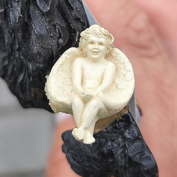 Black Poodle w/Angel 2.5" x 3.5" Picture Frame Special Edition RARE - Picture 6 of 6